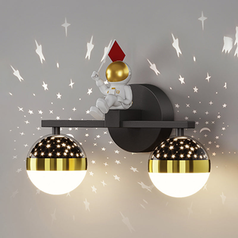 Kids Style Geometry Shape Wall Lights Metal 2-Light Wall Mount Lights