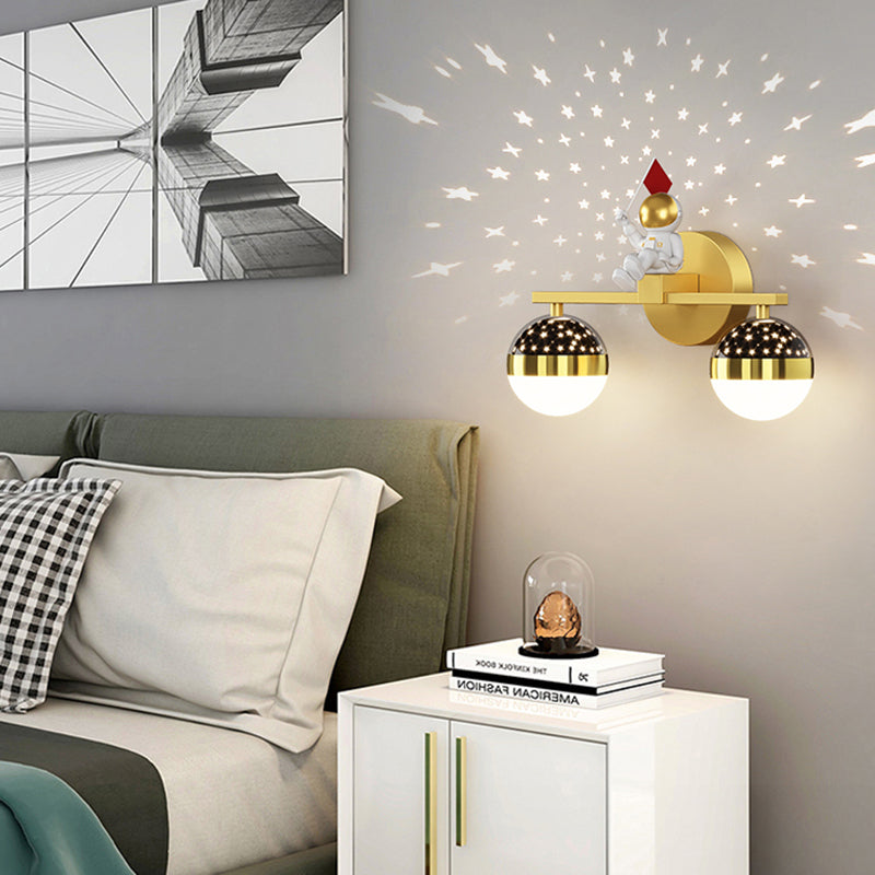 Kids Style Geometry Shape Wall Lights Metal 2-Light Wall Mount Lights
