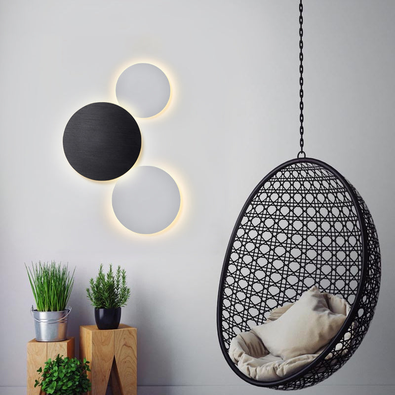 Circle Sconce Light Fixture Modern Style LED Metal Wall Sconce Lighting