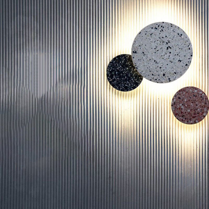 Stone Circle Sconce Light Fixture Nordic Style LED Wall Mount Light Fixture