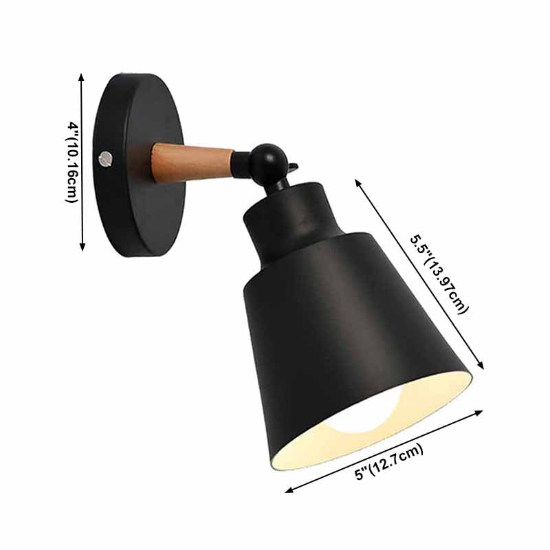 Modern Style Flared Sconce Light Fixtures Metal 1 Light Wall Lighting Ideas