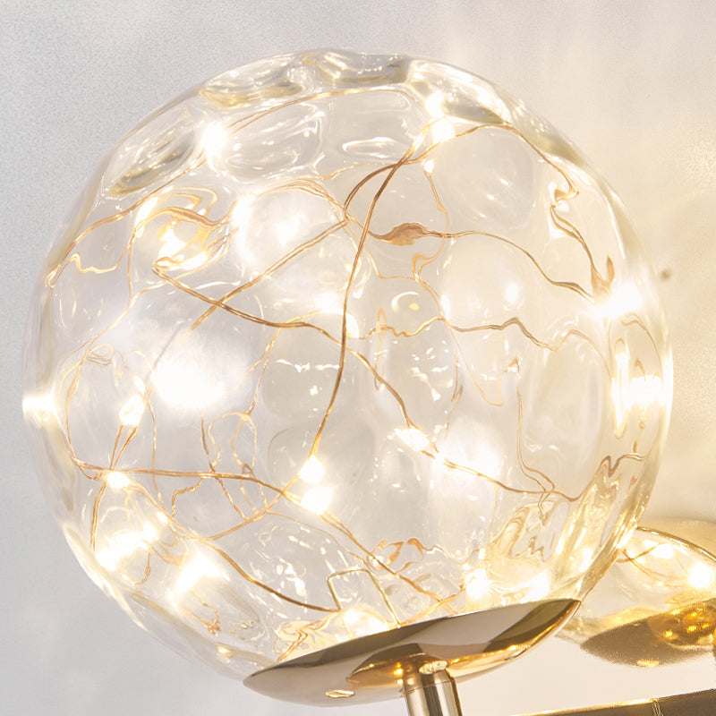 Modern Style Sphere Sconce Light Fixtures Metal 1 Light Wall Mounted Lighting
