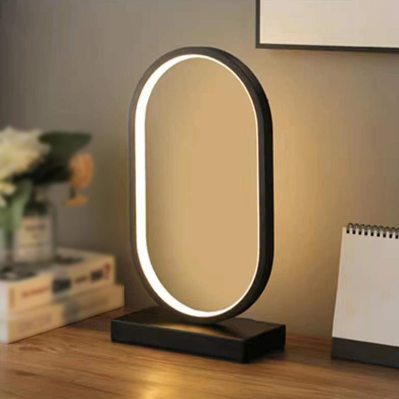 Simple LED Table Lamp Modern 1-Light Desk Light with Silica Gel Shade for Living Room