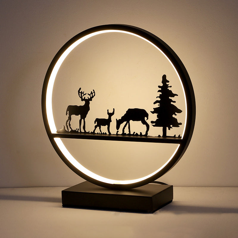 Modern LED Table Lamp 1-Light Strip Shape Desk Light with Silica Gel Shade for Bedroom