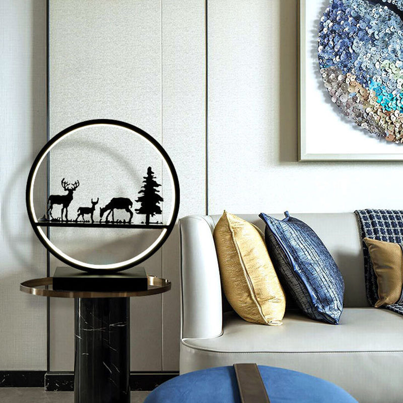 Modern LED Table Lamp 1-Light Strip Shape Desk Light with Silica Gel Shade for Bedroom