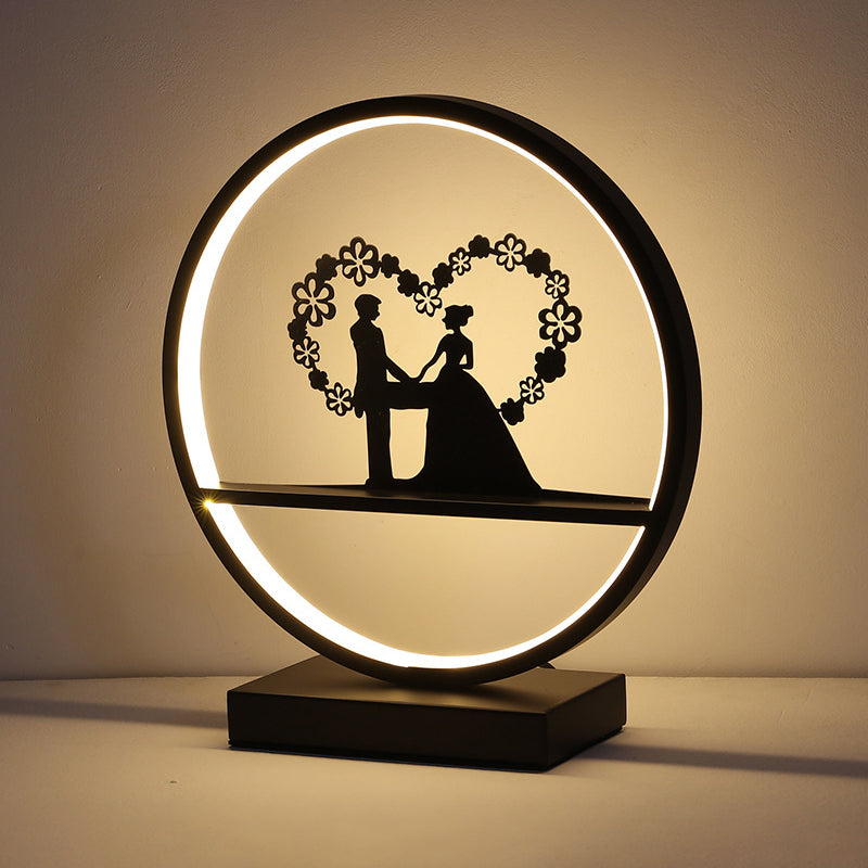 Modern LED Table Lamp 1-Light Strip Shape Desk Light with Silica Gel Shade for Bedroom