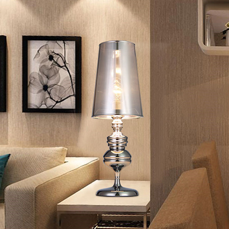Postmodern Metal Table Lamp 1-Light Desk Light with Metal for Bedroom