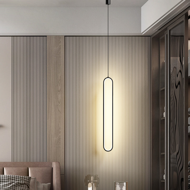 Linear Shape Metal Hanging Lights Modern Style Hanging Light Fixtures