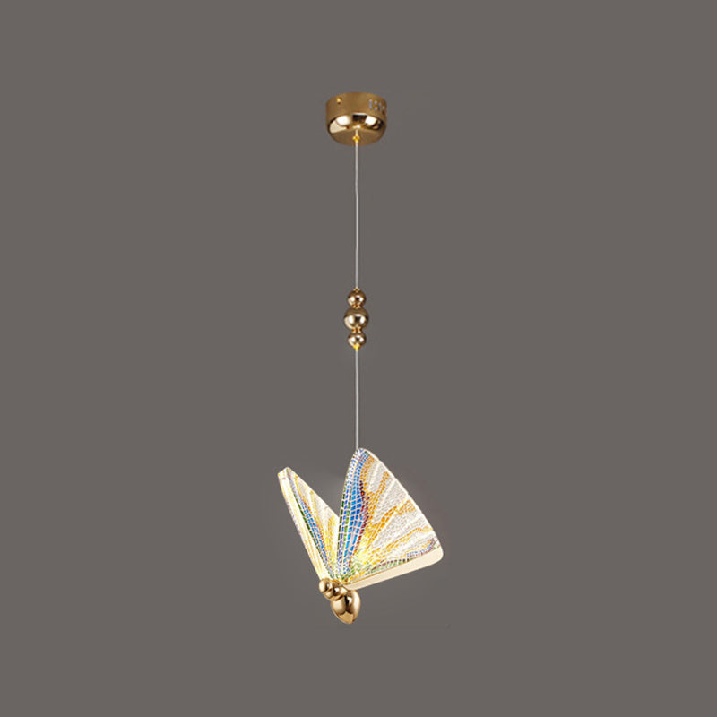 Butterfly Shape Hanging Lighting Modern Style Metal 1 Light Hanging Lamp for Living Room