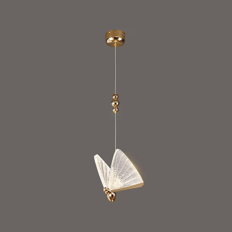 Butterfly Shape Hanging Lighting Modern Style Metal 1 Light Hanging Lamp for Living Room