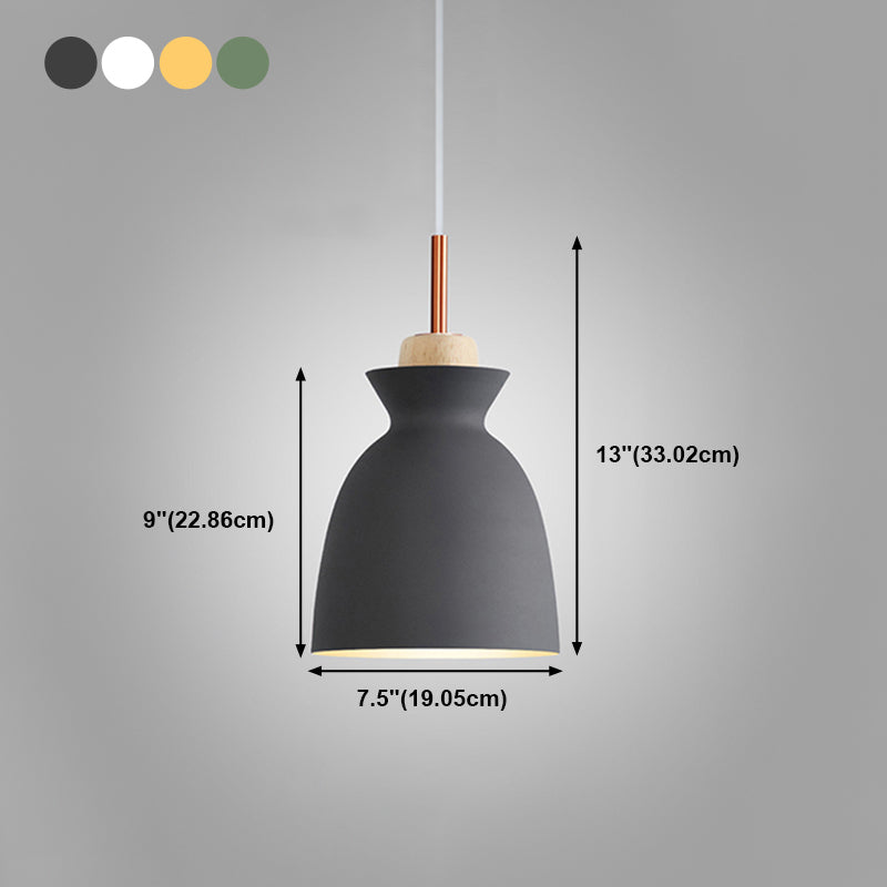Colorful Geometric Pendant Light Modern Metal Hanging Pendant for Bedroom