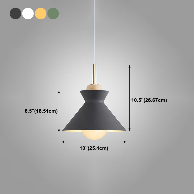 Colorful Geometric Pendant Light Modern Metal Hanging Pendant for Bedroom