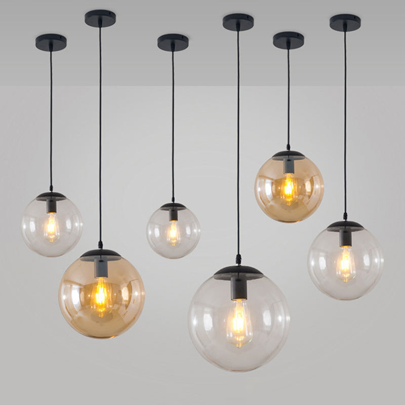 Ball Hanging Lights Industrial Style Glass 1 Light Pendant Light Kit
