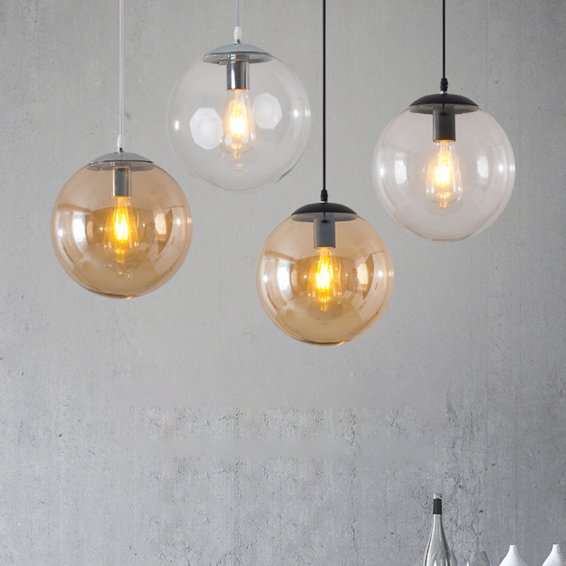 Ball Hanging Lights Industrial Style Glass 1 Light Pendant Light Kit