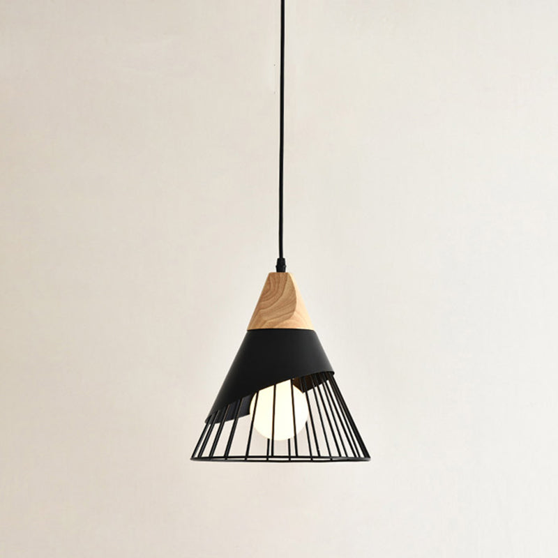 Metal Cone Shade Hanging Lights Modern Macaron Style 1 Head Hanging Mount Fixture for Restaurant