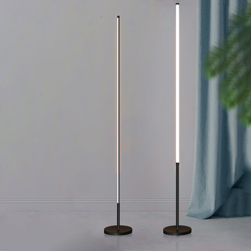 Nordic Style Strip Floor Lamp Metal 55" High LED Floor Light for Bedroom