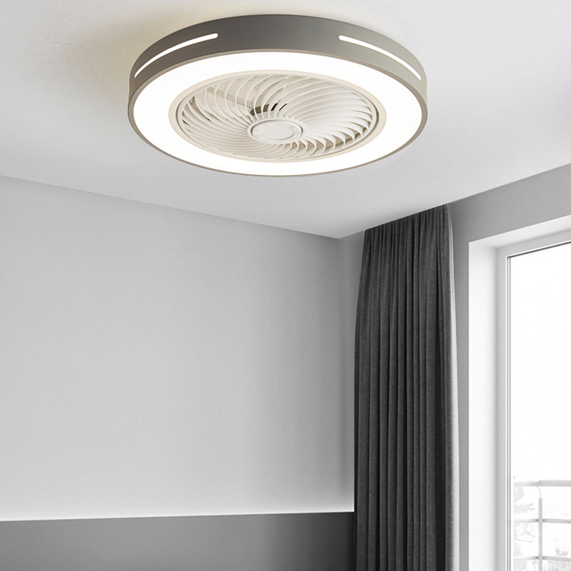 1-Light Ceiling Fan Light LED Ceiling Mount Lamp with Acrylic Shade for Bedroom