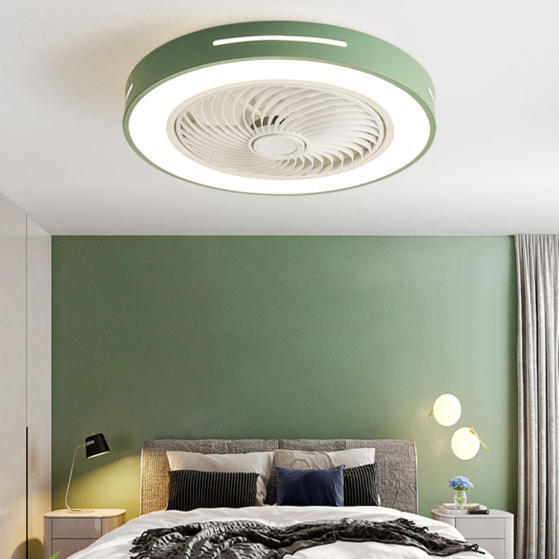 1-Light Ceiling Fan Light LED Ceiling Mount Lamp with Acrylic Shade for Bedroom