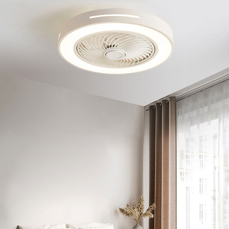 1-Light Ceiling Fan Light LED Ceiling Mount Lamp with Acrylic Shade for Bedroom
