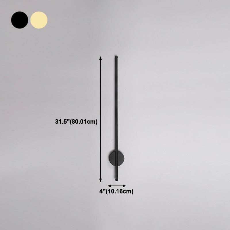 Modern Style Linear Sconce Light Fixture Metal 1 Light Wall Mounted Lighting