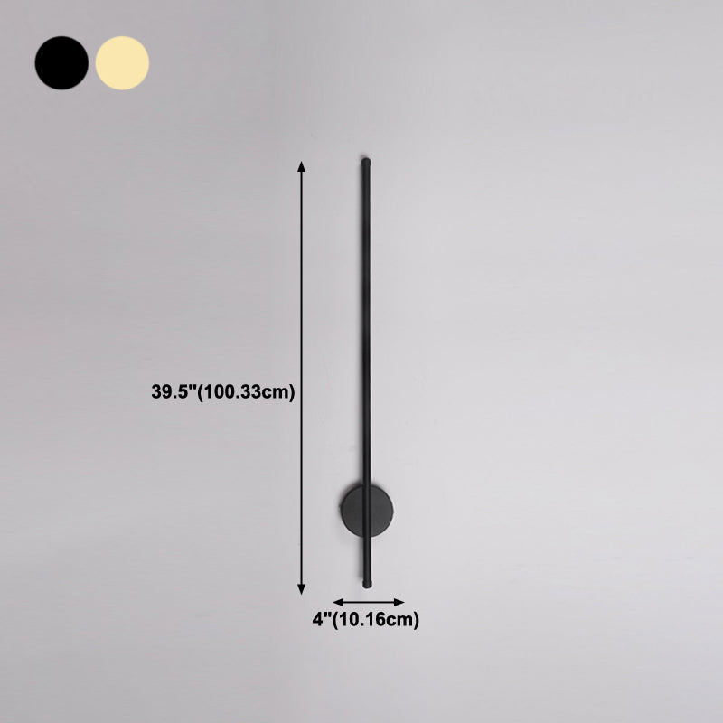 Modern Style Linear Sconce Light Fixture Metal 1 Light Wall Mounted Lighting