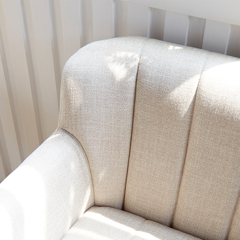 Cotton Blend Pillows Tuxedo Arm Settee Loveseat for Two People