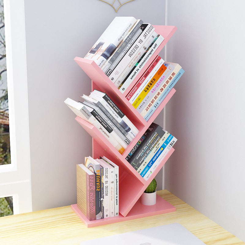 Contemporary Style Wood Bookcase Closed Back Bookshelf for Home Office