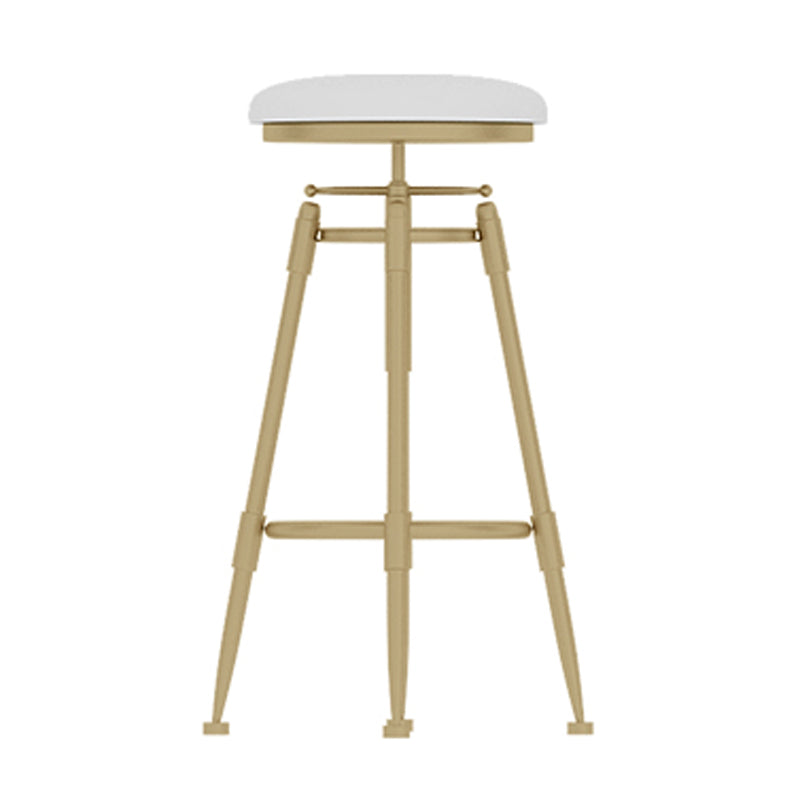 Glam Rotatable Liftable Counter Stool Iron Cashier Bar Stool with Cushion and Pedal