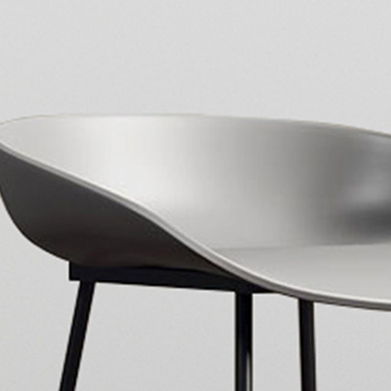 Contemporary Restaurant Footrest Barstool Matte Finish Plastic Stool