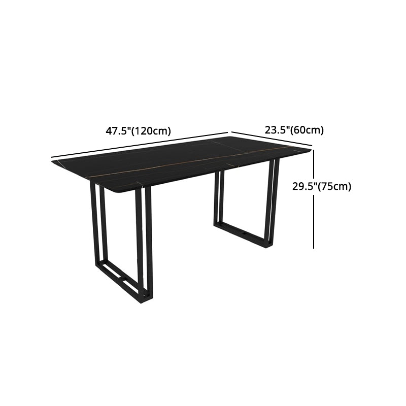 Modern 1/5/7 Pieces Dining Set Sintered Stone Dining Table with Leather Chairs