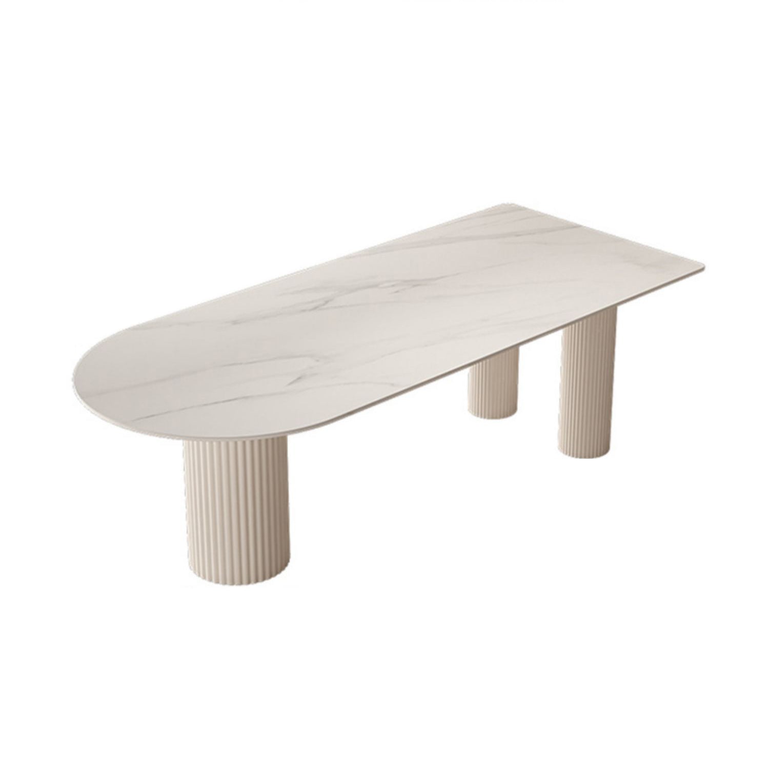 Kitchen Dining Table Modern Stone Dining Table in White and Black