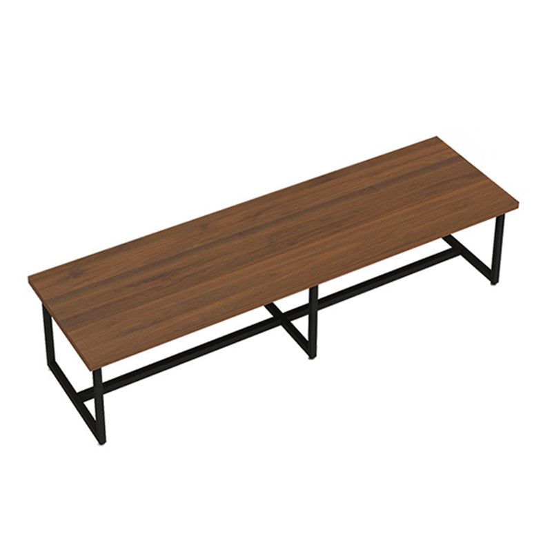 Metal Industrial Rectangle Table Pine Wood Top Indoor Table with Trestle