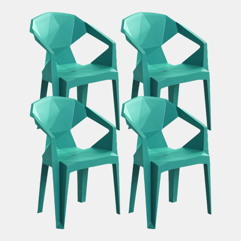 Nordic Chairs Dining Arm Chairs for Kitchen with Plastic Legs