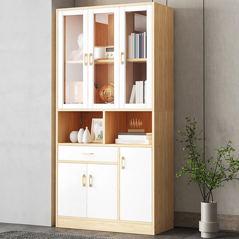 Urban Vertical Standard Bookcase Manufactured Wood Bookshelf with Doors