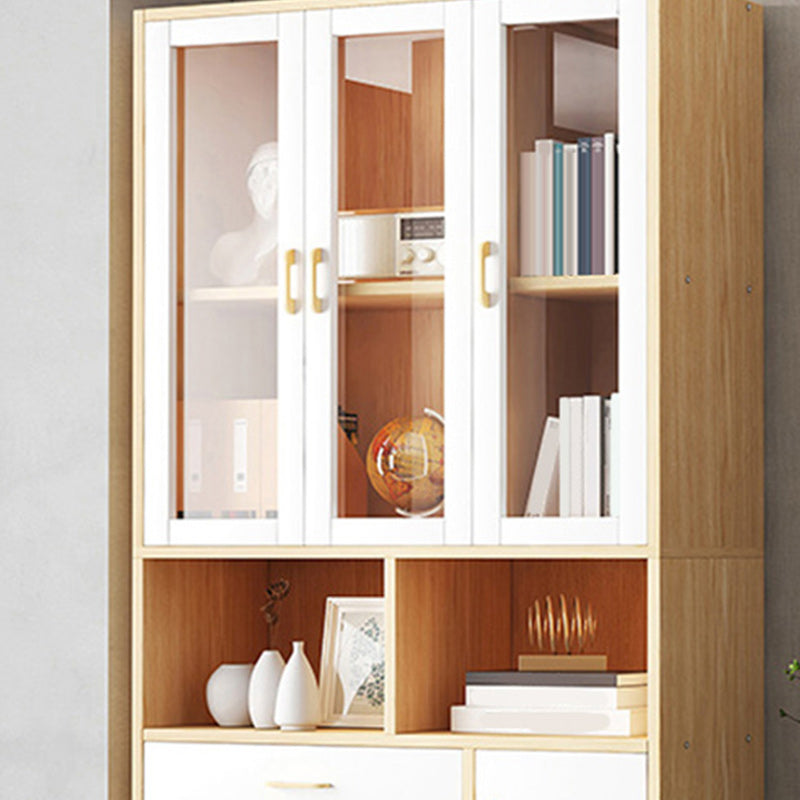 Urban Vertical Standard Bookcase Manufactured Wood Bookshelf with Doors