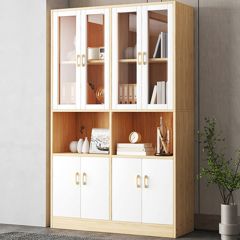 Urban Vertical Standard Bookcase Manufactured Wood Bookshelf with Doors