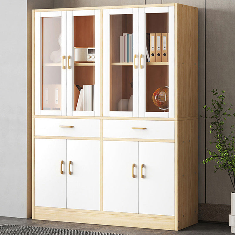 Urban Vertical Standard Bookcase Manufactured Wood Bookshelf with Doors