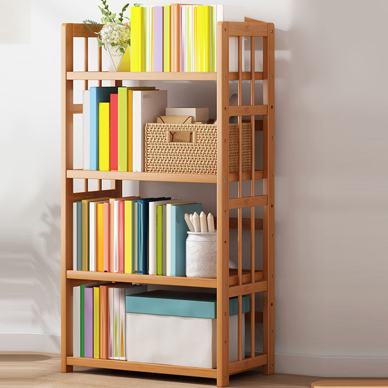 Contemporary Wood Bookcase Open Back Bookshelf for Home Office