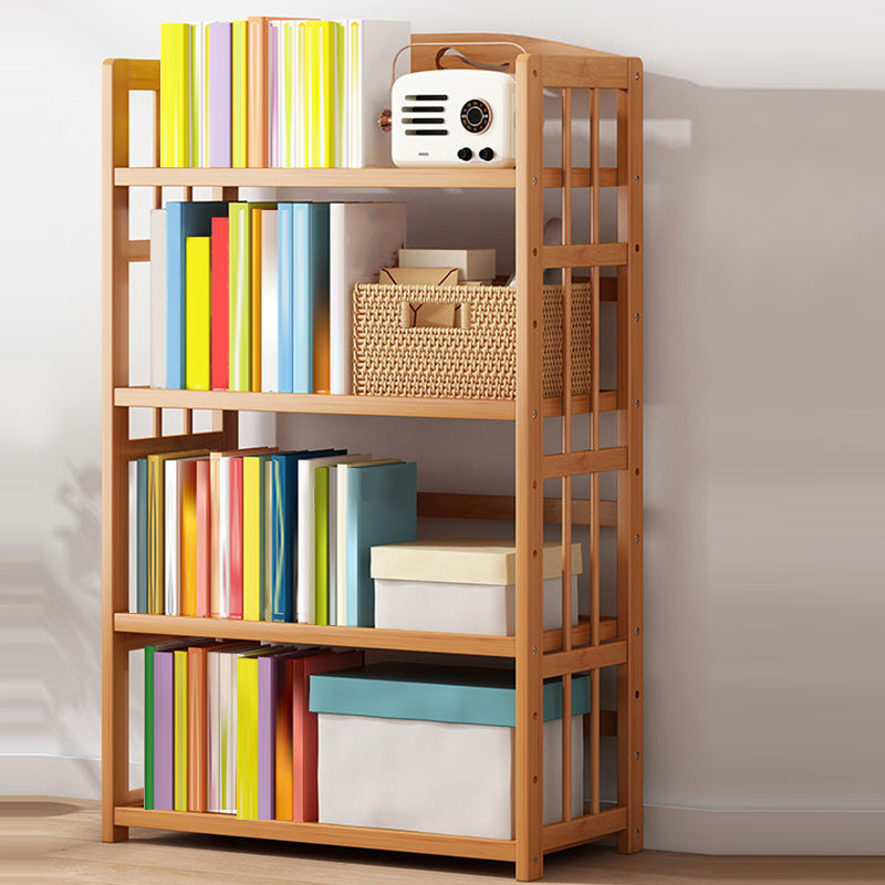 Contemporary Wood Bookcase Open Back Bookshelf for Home Office