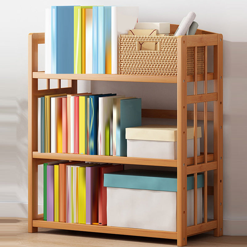 Contemporary Wood Bookcase Open Back Bookshelf for Home Office