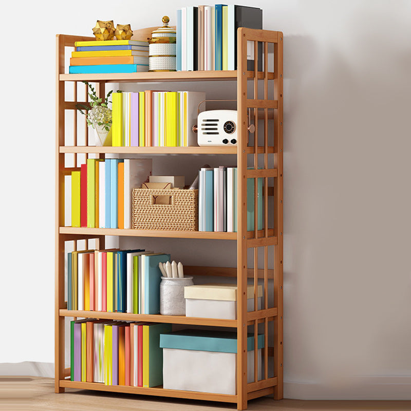 Contemporary Wood Bookcase Open Back Bookshelf for Home Office