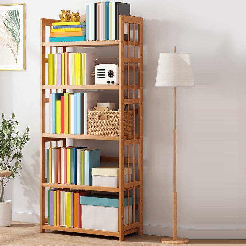 Contemporary Wood Bookcase Open Back Bookshelf for Home Office