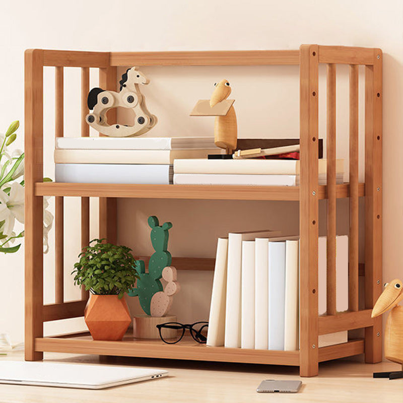 Contemporary Wood Bookcase Open Back Bookshelf for Home Office