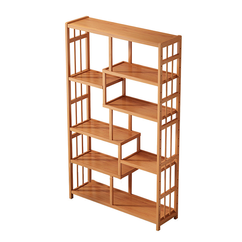 Contemporary Wood Bookcase Open Back Bookshelf for Home Office