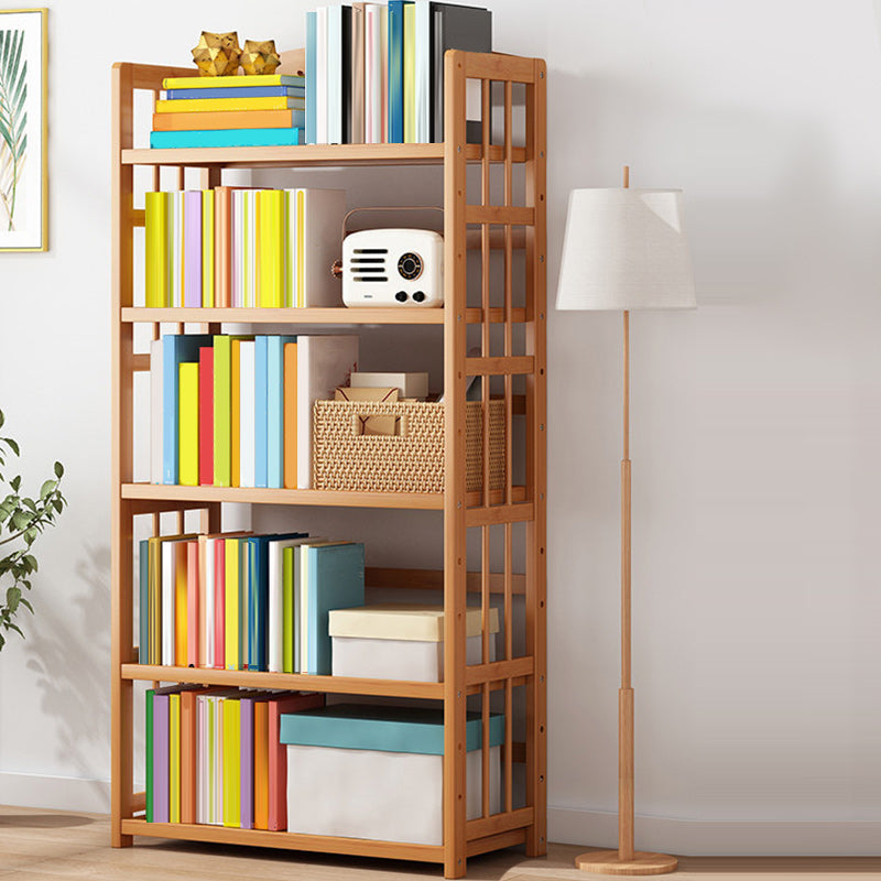 Contemporary Wood Bookcase Open Back Bookshelf for Home Office