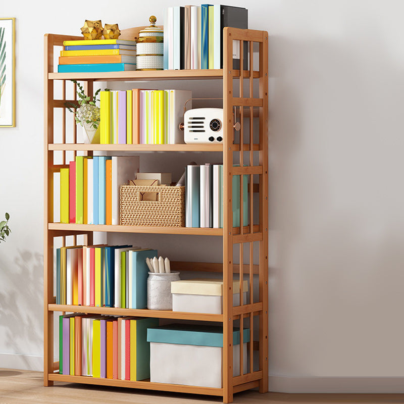 Contemporary Wood Bookcase Open Back Bookshelf for Home Office