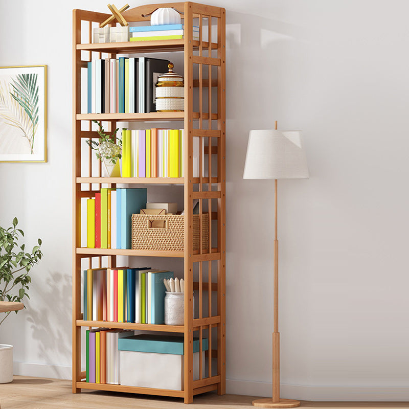 Contemporary Wood Bookcase Open Back Bookshelf for Home Office