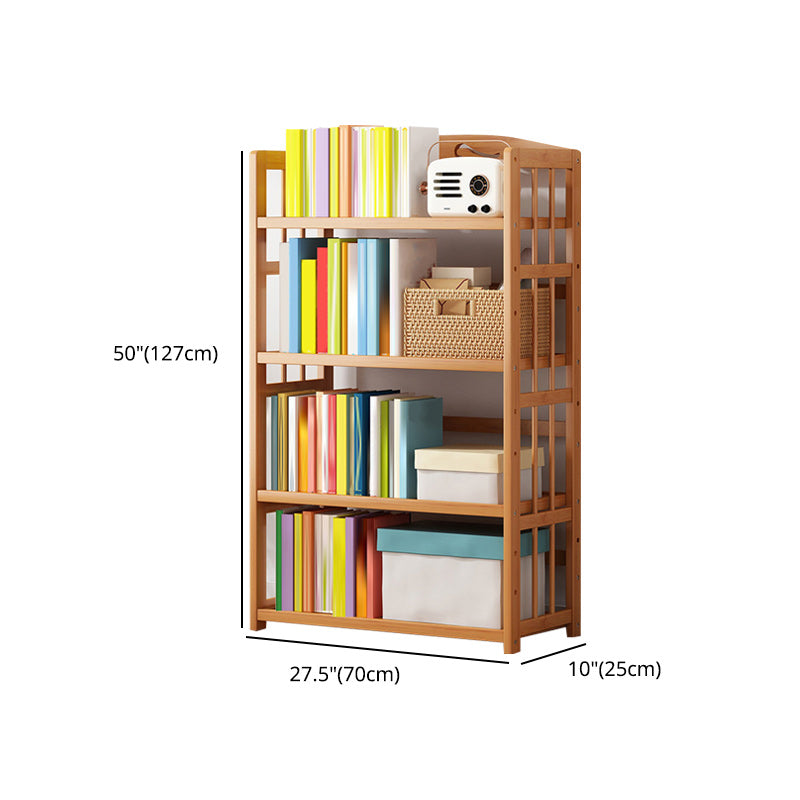 Contemporary Wood Bookcase Open Back Bookshelf for Home Office