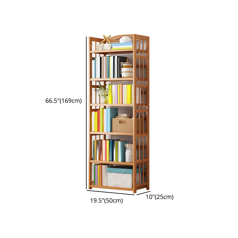 Contemporary Wood Bookcase Open Back Bookshelf for Home Office