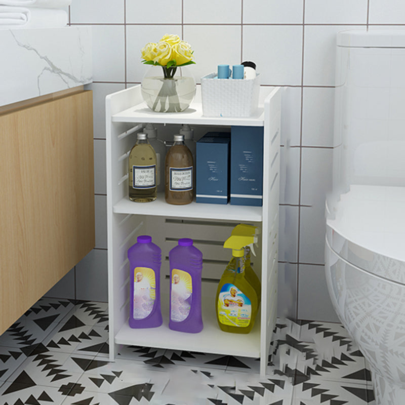 11.81"W Bookcase Contemporary Style Pure White Bookshelf for Home Office